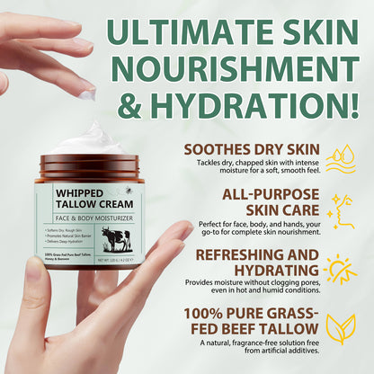 Beef Tallow, Honey, & Beeswax Moisturizer